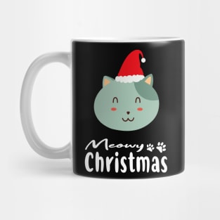 Meowy Christmas Kawaii Cat. Mug